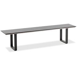 Bank Nemo Profilkufen anthrazit - 200 cm HPL Graphit-Design