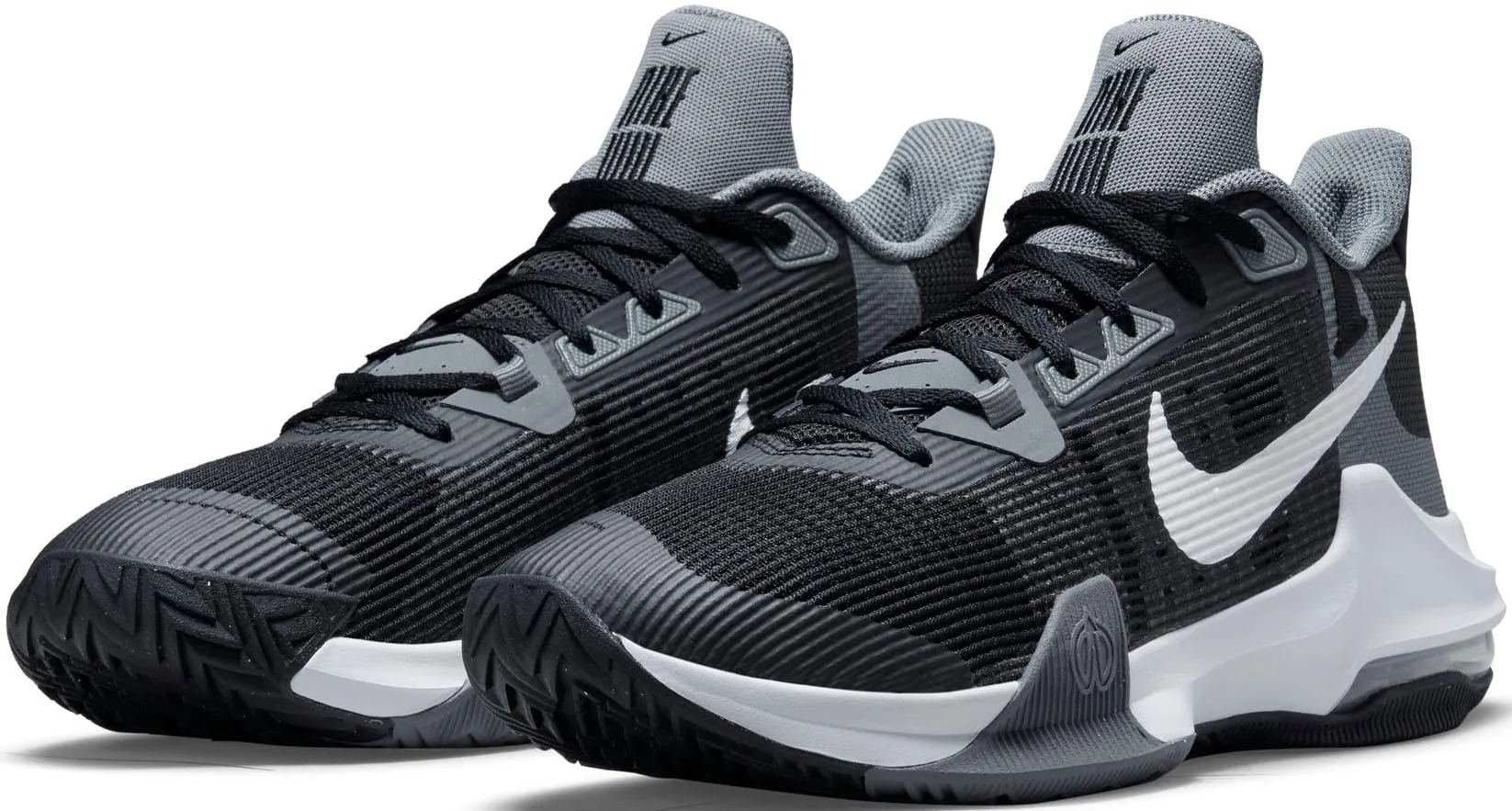 Basketballschuh NIKE "Air Max Impact 3" Gr. 43, schwarz-weiß (schwarz, weiß) Schuhe Stoffschuhe