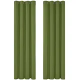 Deconovo Single Blackout Curtains Thermo-Verdunkelungsvorhänge für Schlafzimmer, Polyester, 140 x 260, 2