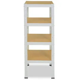 shelfplaza Schwerlastregal Metall 100x30x30 cm Weiß 4 Böden 175 kg Traglast pro Boden