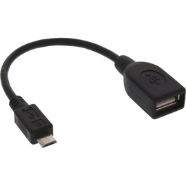 InLine Micro-USB OTG Adapterkabel, Micro-B Stecker auf Buchse A, 0.15m (31606)