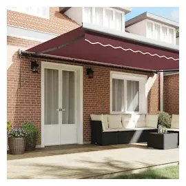 vidaXL Markise Automatisch 300 x 250 cm burgunderrot