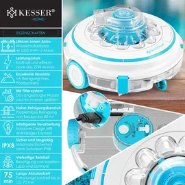 Kesser Poolroboter Aqua-9000 Weiß/Türkis inkl. Transporttasche