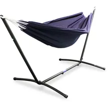 LACESTONE Hängematte Mit Gestell Hängeliege Relaxliege Outdoor Indoor 180x140 Bis 120kg Blau