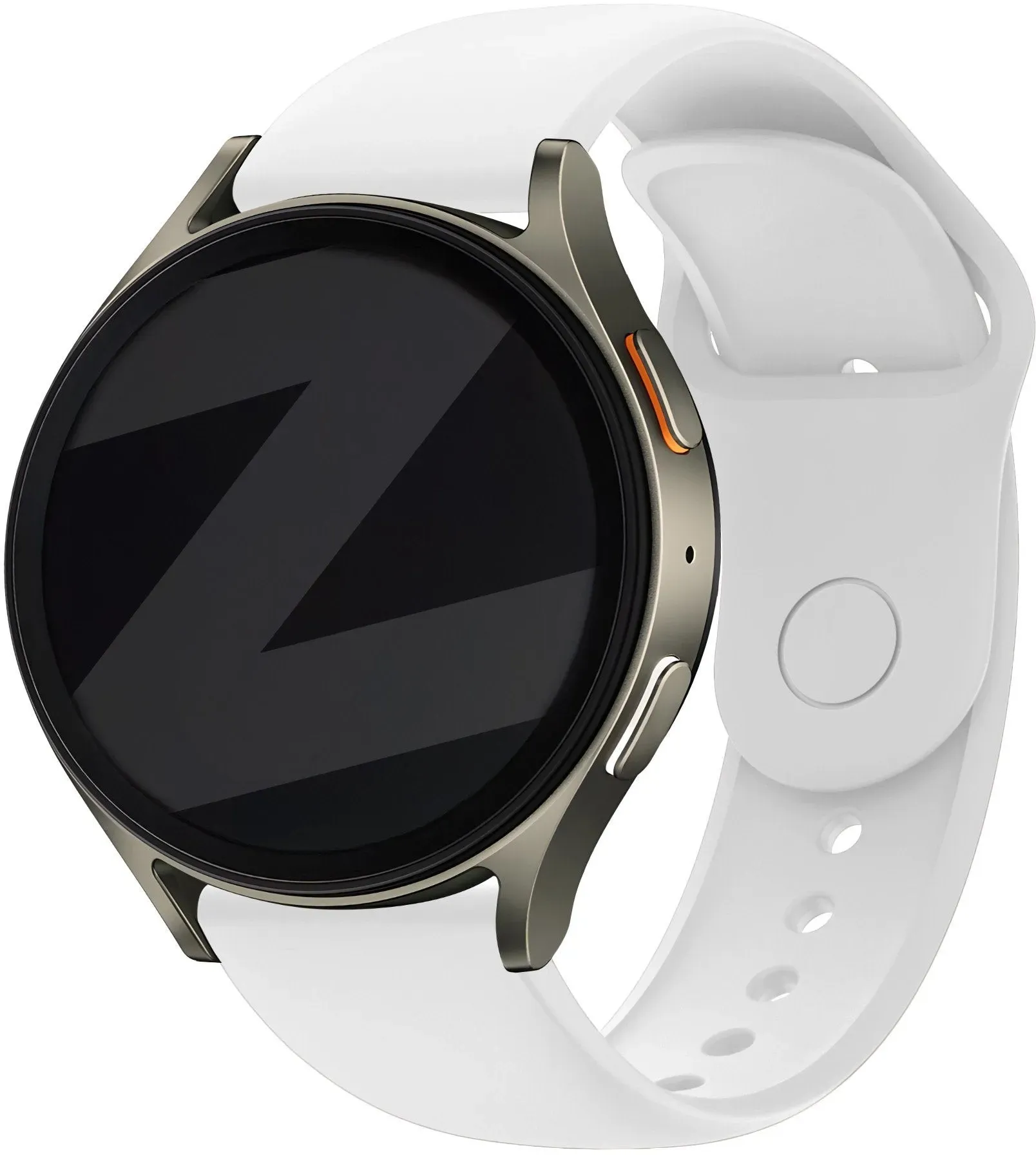 Bandz Amazfit Cheetah 2 Pro Armband Silikon 'Easy Fit' für Amazfit Cheetah 2 Pro - Weiß - Druckknopf Verschluss