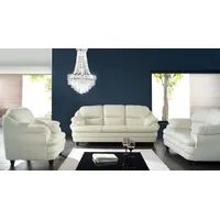 Xlmoebel Sofa Neues Set mit 3-Sitzer und 2-Sitzer Sofas in modernem Design aus Leder, Hergestellt in Europa weiß