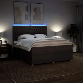 vidaXL Boxspringbett 180 x 200 cm Dunkelbraun