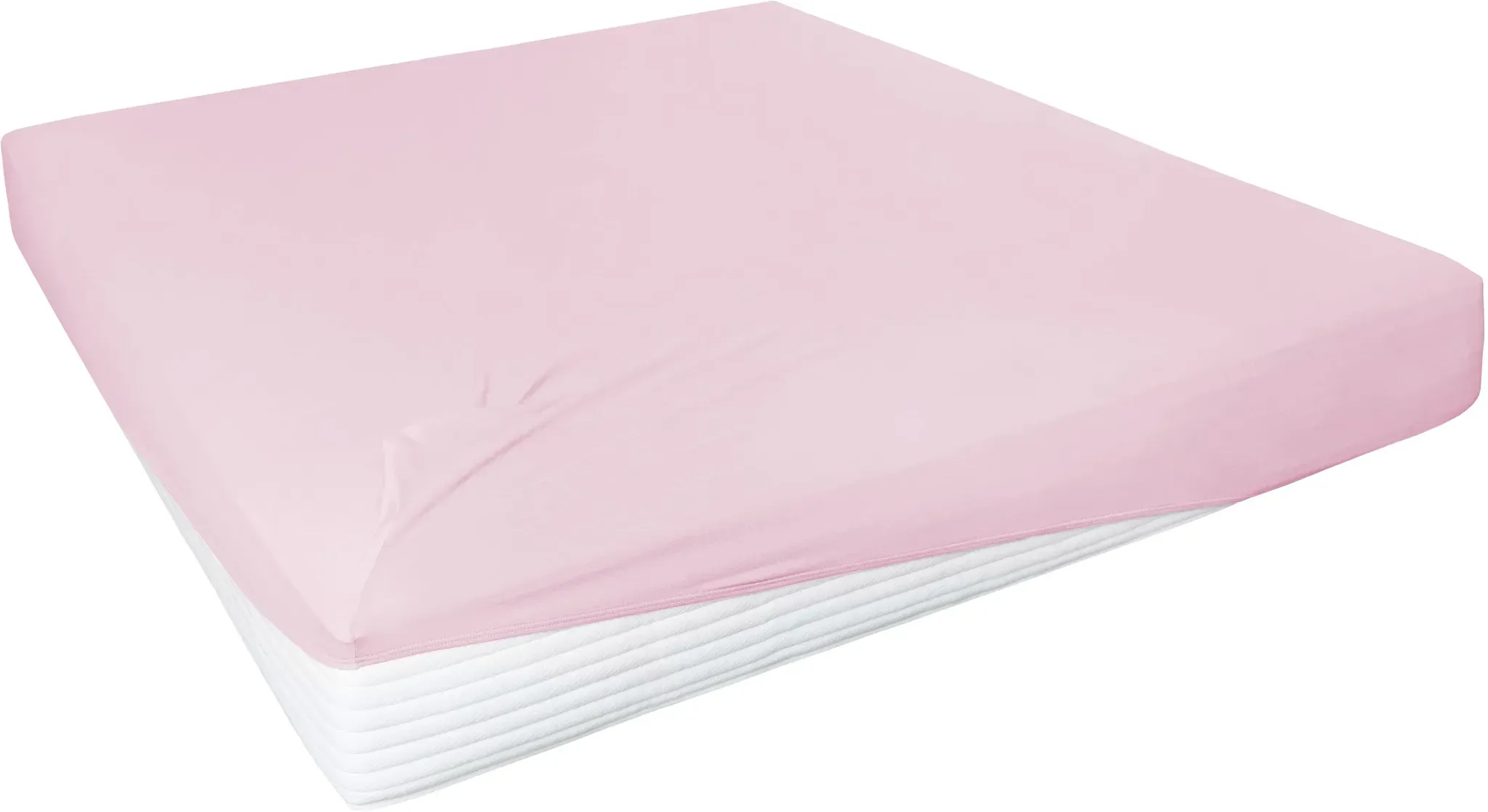 Spannbettlaken PRIMERA "Elasthan-Feinjersey", rosa, 1 Stk., Jersey-Elasthan, 180-200x200-220 30, Jersey-Elasthan, Obermaterial: 95% Baumwolle, 5% Elasthan, Bettlaken, Spannbettlaken, PREMIUM, aus 95% gekämmter Baumwolle und 5% Elasthan, bis 28 cm Höhe