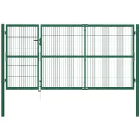VidaXL Gartentor mit Pfosten 350 x 140 cm Stahl