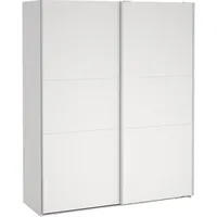 VCM Ebuy24, Kleiderschrank, Schiebetürenschrank 2 Türen 180x220cm Weiß.