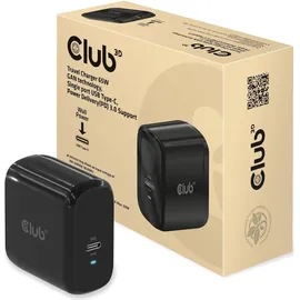 Club 3D Reise Ladegerät PPS 65W GAN, USB Typ-C Power Delivery (PD) 3.0