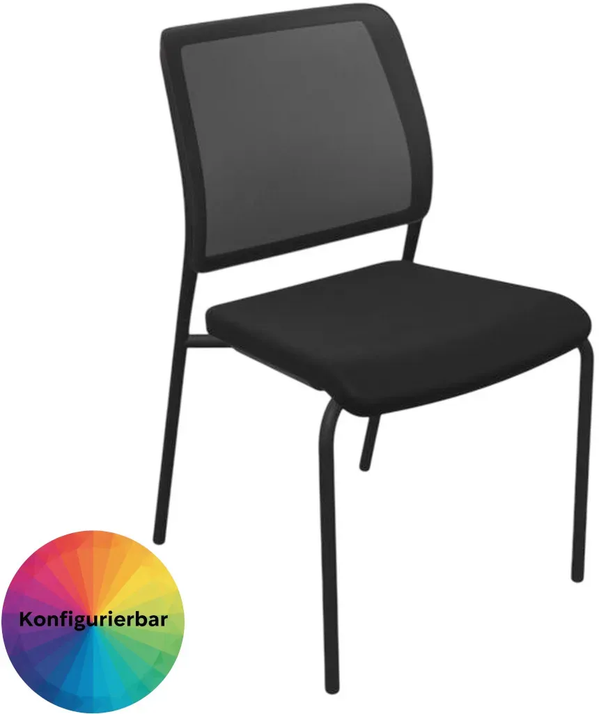 Dauphin Trend Office to-sync meet - stapelbarer Besucherstuhl mit...