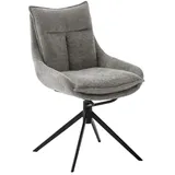 MCA Furniture Esszimmerstuhl Parker Polyester grau 2er Set