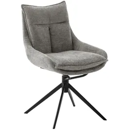 MCA Furniture Esszimmerstuhl Parker Polyester grau 2er Set