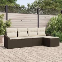 vidaXL Loungeset 5-tlg. braun