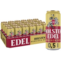 Holsten EDEL 4,8 % Vol. |24 Dosen Helles Bier 0,5 unvergleichlich mild und süffig im Geschmack | Bierdose Einweg (24 X 0.5 L)