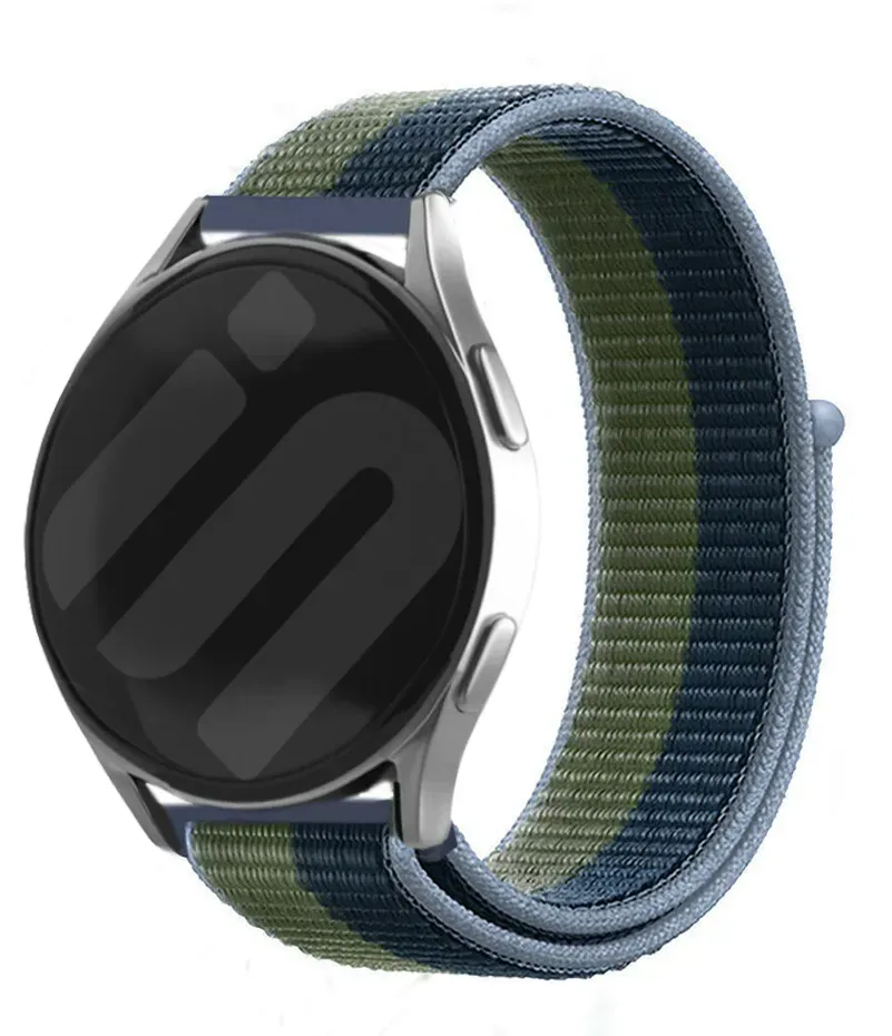 Strap-it Gard Pro Health 4 smartwatch Armband Nylon für Gard Pro Health 4 Smartwatch - Moosgrün - Klettverschluss