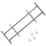 vidaXL Fenstergitter Verstellbar für Fenster 2 Stk. 1000-1500 mm Silberfarben