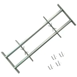 vidaXL Fenstergitter Verstellbar für Fenster 2 Stk. 1000-1500 mm Silberfarben