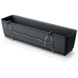 Spetebo Balkon Blumenkasten 60 x 15 cm Anthrazit