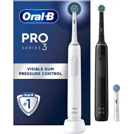 Oral-B Pro 3 3900 weiß + 2. Handstück black + Aufsteckbürste