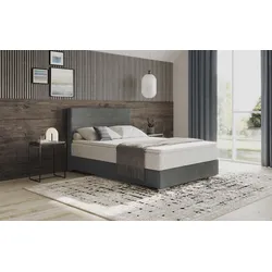 Boxbett INOSIGN "Stratus 2", schwarz (velvet 96 anthrazit), B:147cm L:211cm, 100% Polyester, Komplettbetten, Boxspringbett, inkl. Bettkasten und Matratze