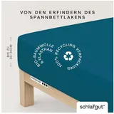 Baumwolle 90 x 190 - 100 x 120 cm petrol deep