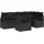 vidaXL Garten-Loungesofa-Set 6-tlg. schwarz