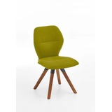 Niehoff Sitzmöbel Merlot Design-Stuhl Stativ-Gestell Massivholz/Stoff Venice - Green Eiche Massiv - 48