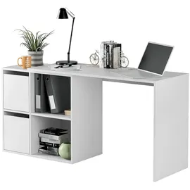 Dmora Eckschreibtisch Divkovi Weiß