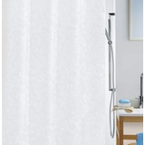 Spirella Duschvorhang - Anti-Bakteriell, waschbar, wasserdicht - Polyester, „Porto“ 180x200cm Weiß