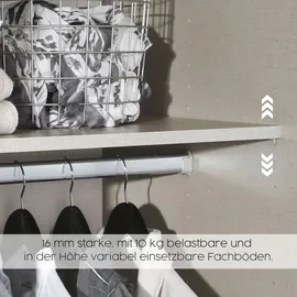 Rauch »Kleiderschrank Schrank Garderobe Schlafzimmerschrank MALVA«, Bauchbinde abgesetzt in gebürstetem Eiche Furnier MADE IN GERMANY