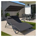 Gardissimo Doppelliege 200 x 130 x 80 cm Grau