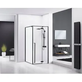 REA Fargo Duschkabine 90 x 195 cm rechts schwarz transparent