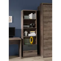 Forte Kinderregal Jacky 60 x 189 cm Holzwerkstoff braun schwarz