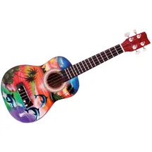 Holzspielerei Spiel-Gitarre Kindergitarre - Ukulele Hawaii bunt