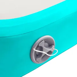 vidaXL Aufblasbare Gymnastikmatte mit Pumpe 400x100x20 cm PVC Grün