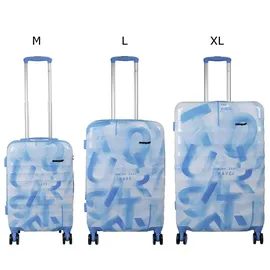 warenhandel könig Revona Koffer-Set 3-tlg. blau/weiß