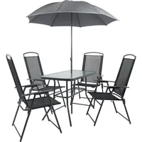 VCM 5-tlg Gartenmöbel Tisch Stühle Set 110
