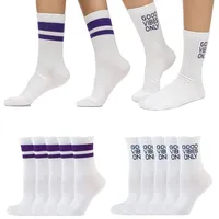 NUR DIE Statement Socken mit Stickerei 10-Paar lila 35-38