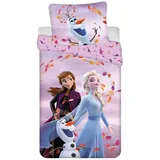 Jerry Fabrics Frozen Eiskönigin Mehrfarbig 140 x 200 cm + 70 x 90 cm