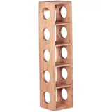 KADIMA DESIGN Weinregal NAKO Massivholz: 70x15x15 cm, 5 Ablagefächer, Wandmontage, Sheesham