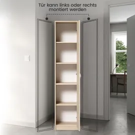 home collective Bücherregal Kleiderschrank 40 x 35 x 180 cm Beige