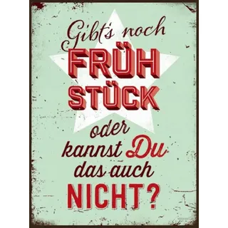 Metallschild Gibt's noch Frühstück..., 50440404