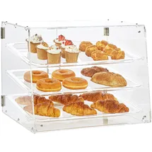 Vevor 3-stöckige Gebäck-Vitrine, Kommerzielle Bäckerei-Vitrine 526 x x 415 mm, Bäckerei-Vitrine, Acryl-Vitrine mit Zugang zur Hintertür & Abnehmbaren Regalen, für Donut-Bagels, Kuchen, Kekse usw.