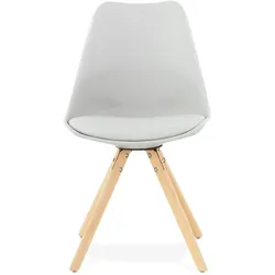 Kadima Design Esszimmerstuhl & Gastrostuhl Professional  Kunststoff mit Buchenholz  Grau  Robust & langlebig  Velanox Kollektion