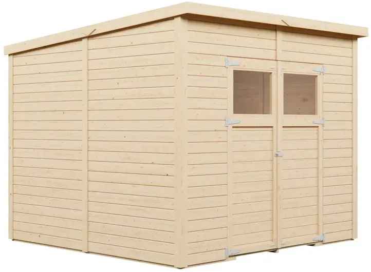 Bertilo Gerätehaus  Amrum 4: 244 x 238 cm - naturbelassen - 14 mm