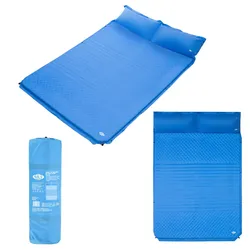 Nils Camp Isomatte NC4060 für 2 Personen (selbstaufblasend, Kopfkissen) blau 186x130x3cm