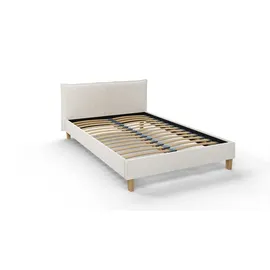 s-style möbel Polsterbett 140 x 200 cm Weiß