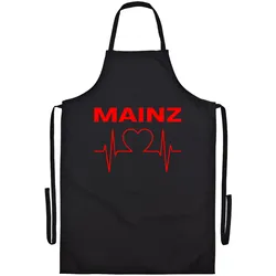 multifanshop Grillschürze - Mainz - Herzschlag - Druck rot - Schürze
